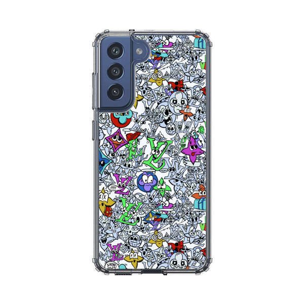 Colorful Cartoon Graffiti Pattern Samsung Galaxy S21 FE 5G Case