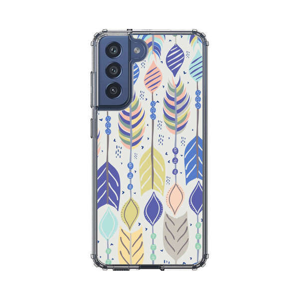 Colorful Feathers Pattern Pastel Samsung Galaxy S21 FE 5G Case