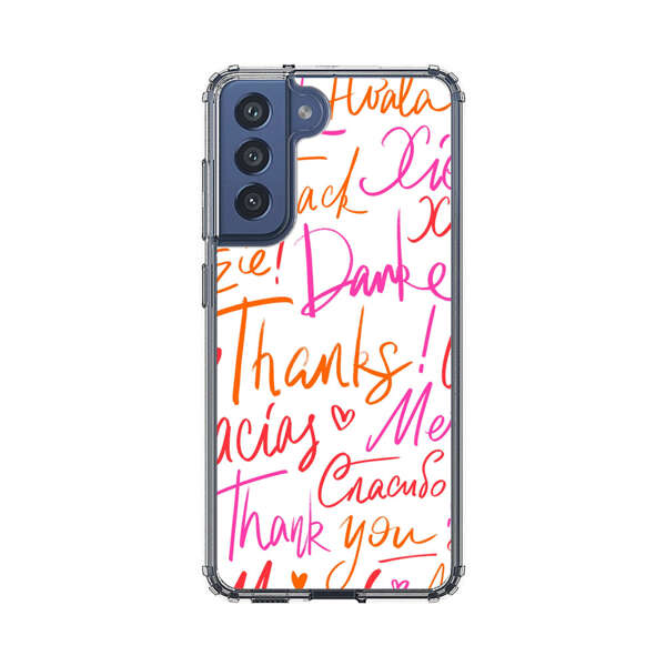 Colorful Thank You Multilingual Pattern Samsung Galaxy S21 FE 5G Case