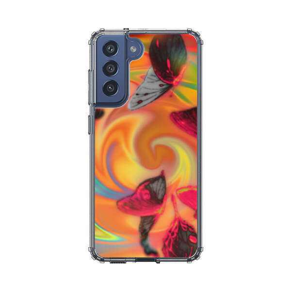 Psychedelic Butterflies Swirl Samsung Galaxy S21 FE 5G Case