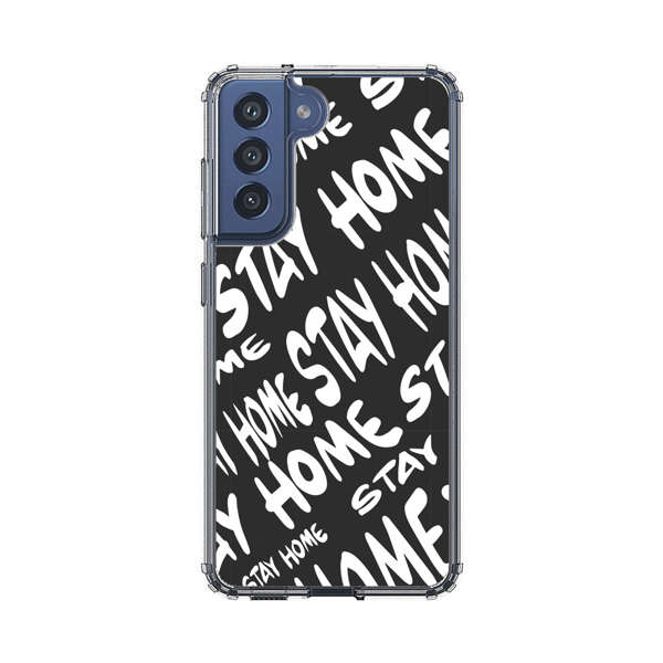 Stay Home Pattern Samsung Galaxy S21 FE 5G Case