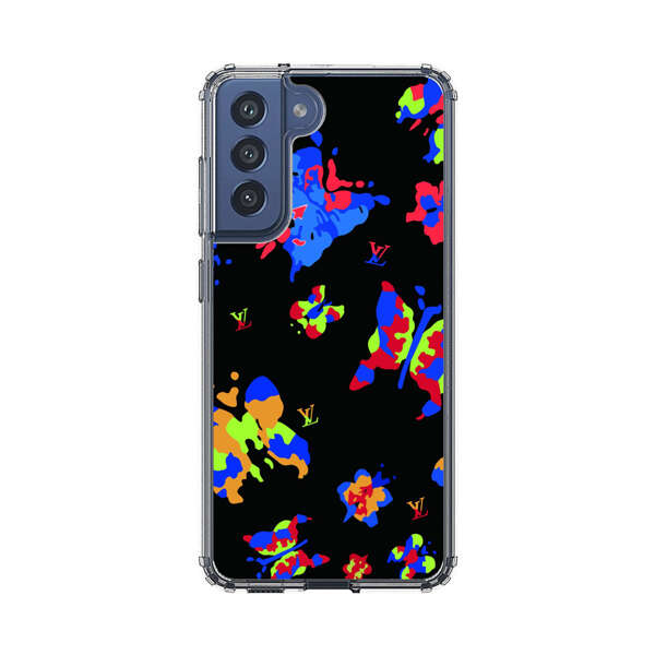 Vibrant Abstract Butterflies and Floral Splashes Samsung Galaxy S21 FE 5G Case