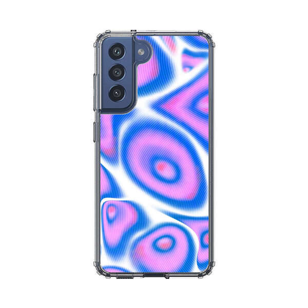 Vibrant Abstract Pink and Blue Swirl Pattern Samsung Galaxy S21 FE 5G Case