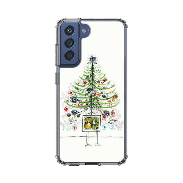 Whimsical Christmas Tree Artistic Design Samsung Galaxy S21 FE 5G Case