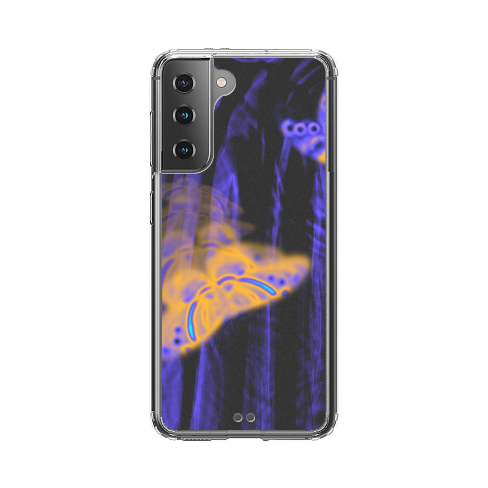 Neon Glowing Butterflies Samsung Galaxy S21 Plus 5G Case