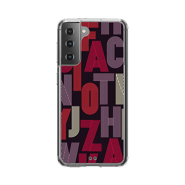 Abstract Letters Pattern Samsung Galaxy S21 Plus 5G Case