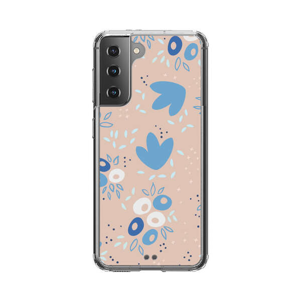 Blue Floral Pattern Samsung Galaxy S21 Plus 5G Case