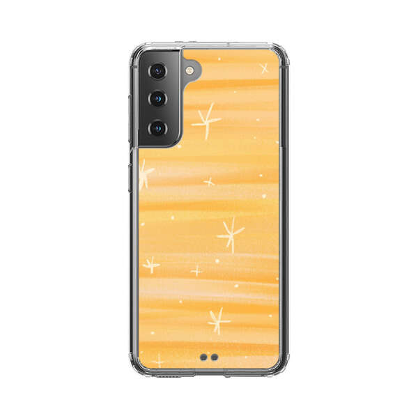Bright Orange Star Pattern Samsung Galaxy S21 Plus 5G Case