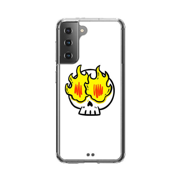 Cartoon Skull with Flames Samsung Galaxy S21 Plus 5G Case