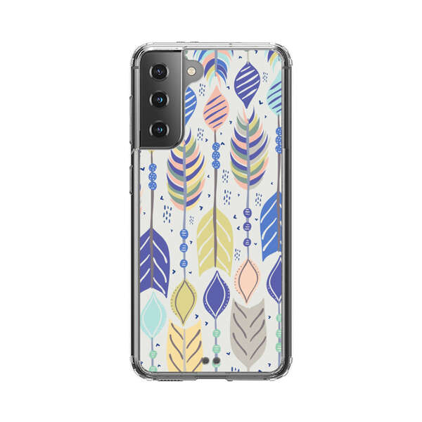 Colorful Feathers Pattern Pastel Samsung Galaxy S21 Plus 5G Case