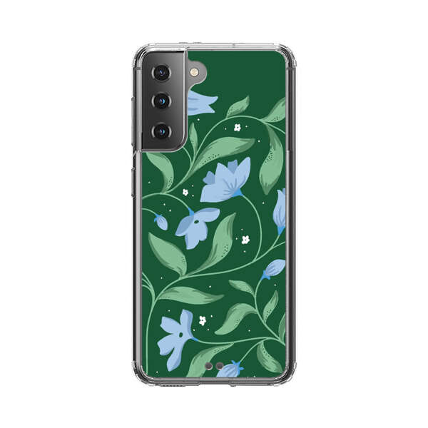 Delicate Blue Floral Illustration Samsung Galaxy S21 Plus 5G Case