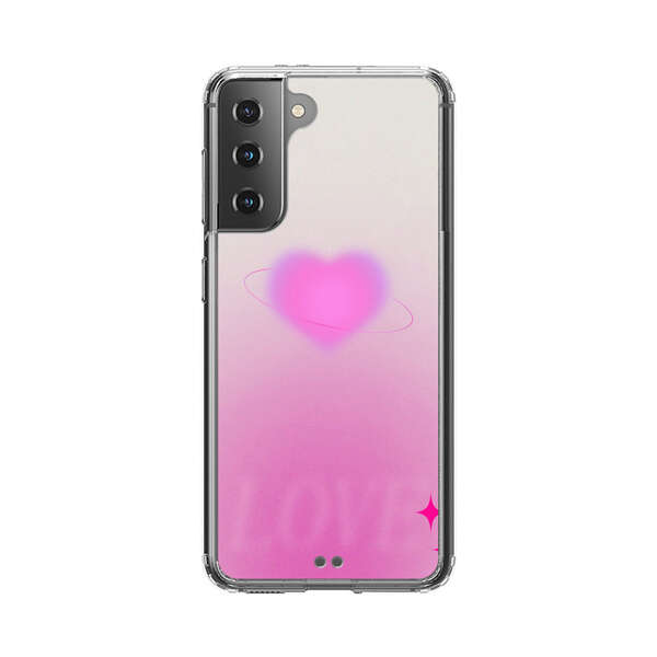 Pink Glowing Heart Love Sparkle Samsung Galaxy S21 Plus 5G Case