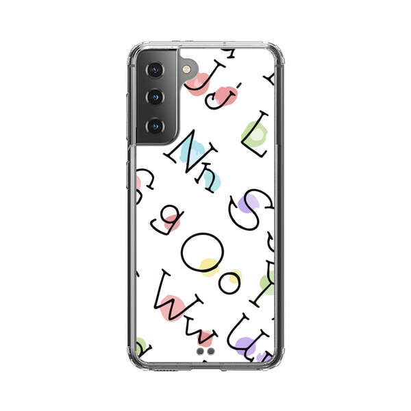 Playful Alphabet Pattern with Colorful Letters Samsung Galaxy S21 Plus 5G Case