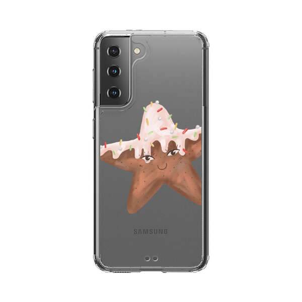 Smiling Gingerbread Star Cookie Samsung Galaxy S21 Plus 5G Case