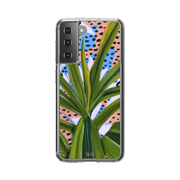 Tropical Leaves Abstract Pattern Samsung Galaxy S21 Plus 5G Case