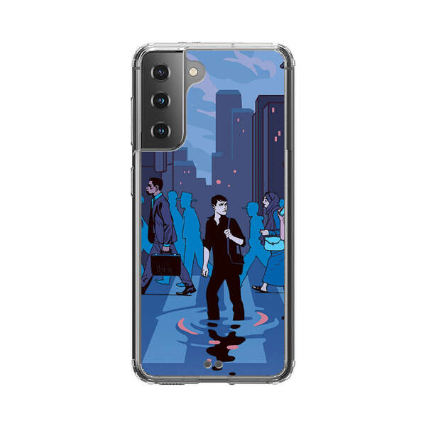 Urban Lonely Person Crosswalk Samsung Galaxy S21 Plus 5G Case