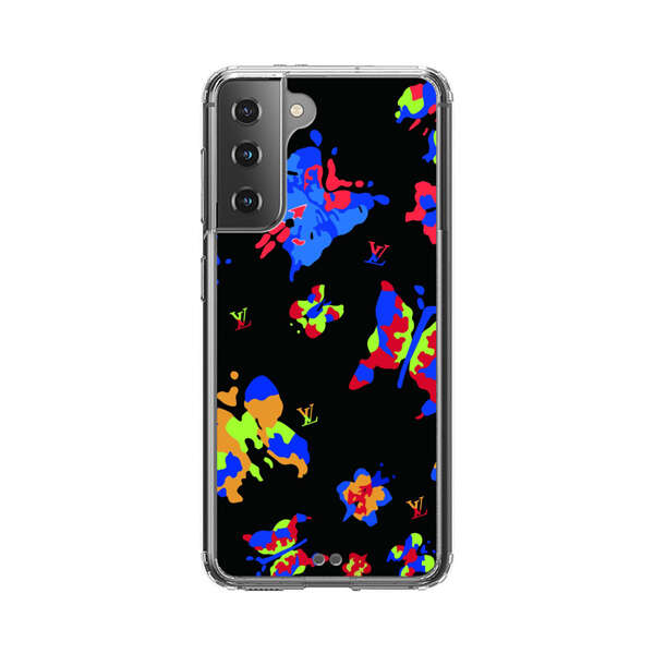 Vibrant Abstract Butterflies and Floral Splashes Samsung Galaxy S21 Plus 5G Case