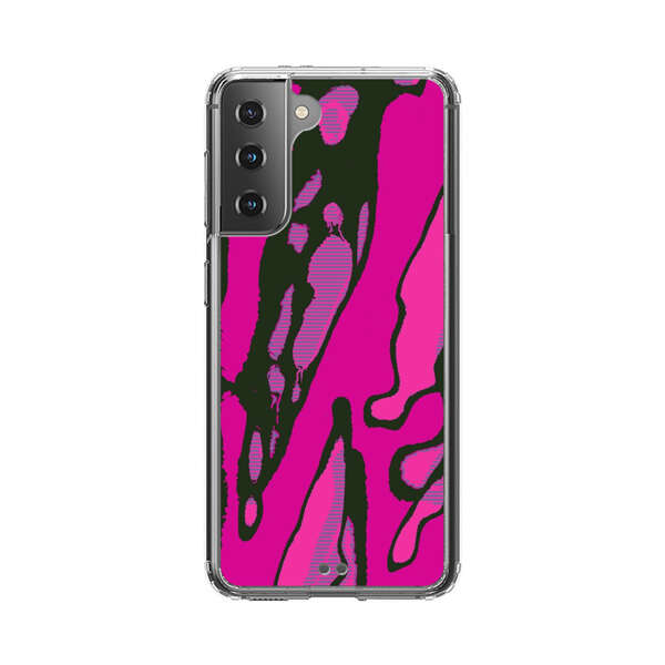 Vibrant Abstract Magenta Black Pattern Samsung Galaxy S21 Plus 5G Case