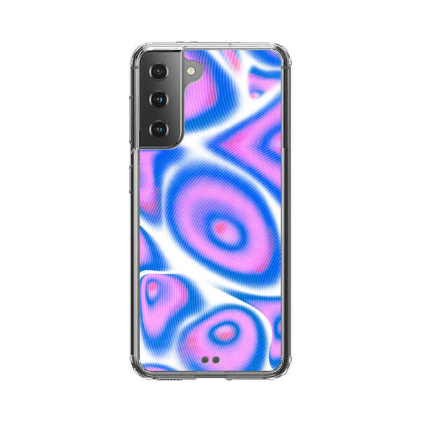 Vibrant Abstract Pink and Blue Swirl Pattern Samsung Galaxy S21 Plus 5G Case