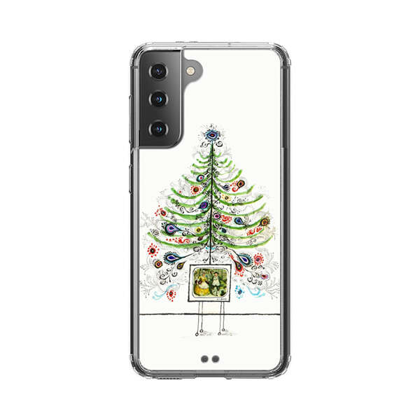 Whimsical Christmas Tree Artistic Design Samsung Galaxy S21 Plus 5G Case