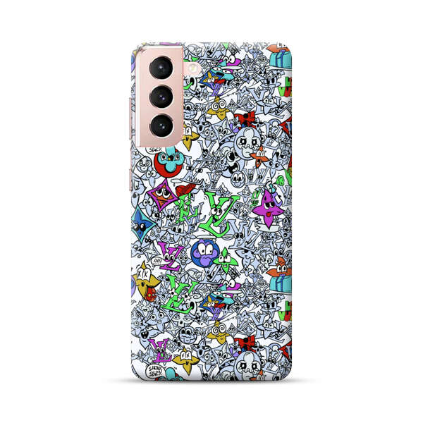 Colorful Cartoon Graffiti Pattern Samsung Galaxy S21 Plus 5G Hard Case