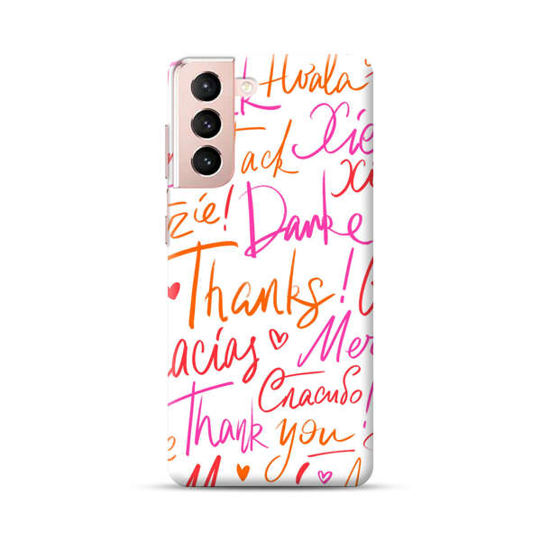 Colorful Thank You Multilingual Pattern Samsung Galaxy S21 Plus 5G Hard Case