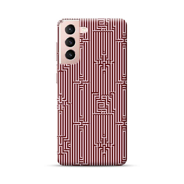 Intricate Geometric Striped Pattern Samsung Galaxy S21 Plus 5G Hard Case