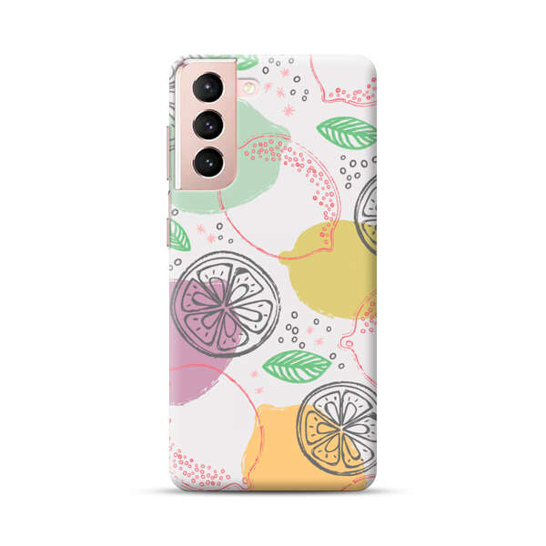 Lemon Colorful Abstract Pattern Samsung Galaxy S21 Plus 5G Hard Case