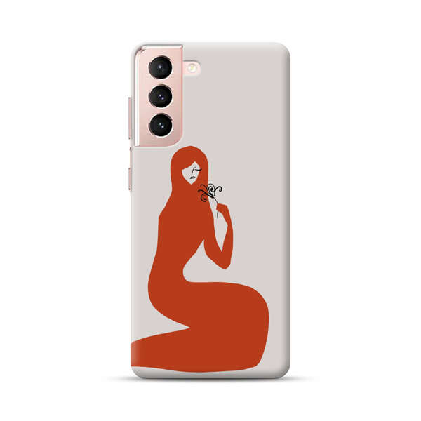 Minimalist Abstract Woman Silhouette Samsung Galaxy S21 Plus 5G Hard Case