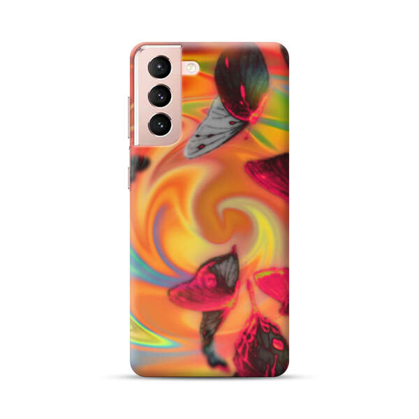Psychedelic Butterflies Swirl Samsung Galaxy S21 Plus 5G Hard Case