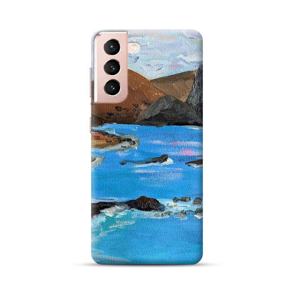 Rocky Coastline Ocean Painting Samsung Galaxy S21 Plus 5G Hard Case