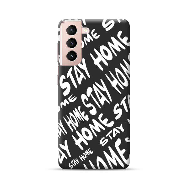 Stay Home Pattern Samsung Galaxy S21 Plus 5G Hard Case