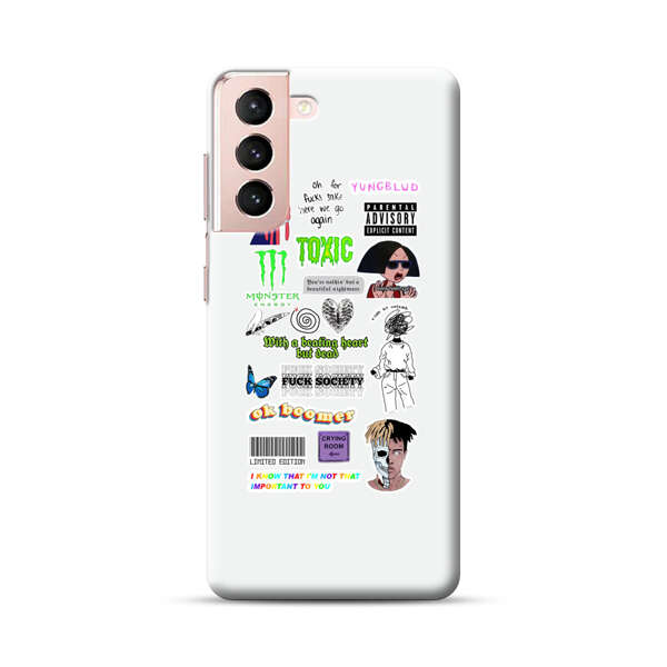Sticker Collage Edgy Expressive Pop Culture Samsung Galaxy S21 Plus 5G Hard Case