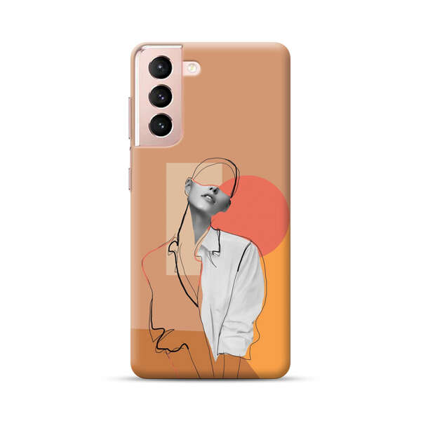 Stylish Abstract Portrait Art Samsung Galaxy S21 Plus 5G Hard Case