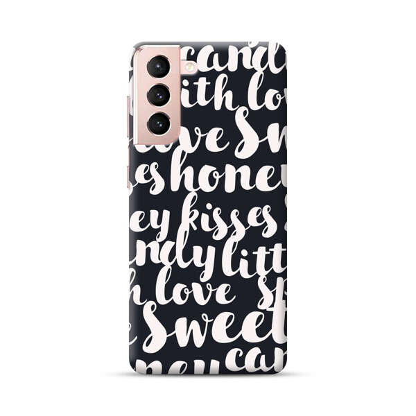 Sweet Honey Kisses Love Sugar Candy Pattern Samsung Galaxy S21 Plus 5G Hard Case