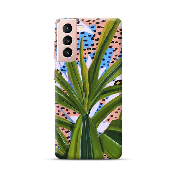 Tropical Leaves Abstract Pattern Samsung Galaxy S21 Plus 5G Hard Case