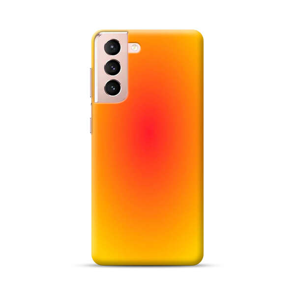 Vibrant Red Focal Point with Yellow Gradient Background Samsung Galaxy S21 Plus 5G Hard Case