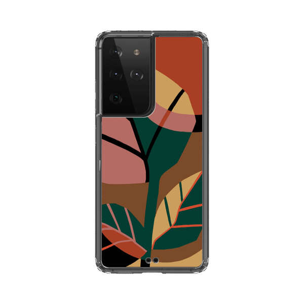 Abstract Geometric Leaves Design Samsung Galaxy S21 Ultra 5G Case