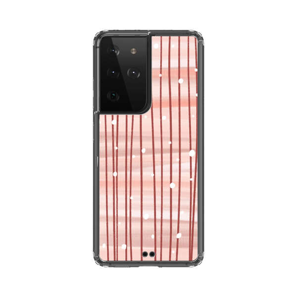 Abstract Vertical Lines Pink Pattern Samsung Galaxy S21 Ultra 5G Case