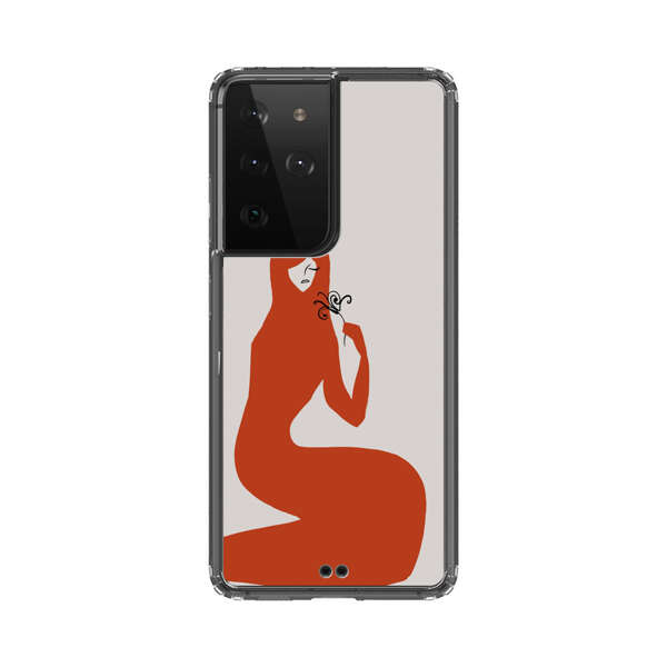 Minimalist Abstract Woman Silhouette Samsung Galaxy S21 Ultra 5G Case