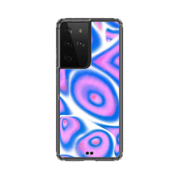 Vibrant Abstract Pink and Blue Swirl Pattern Samsung Galaxy S21 Ultra 5G Case