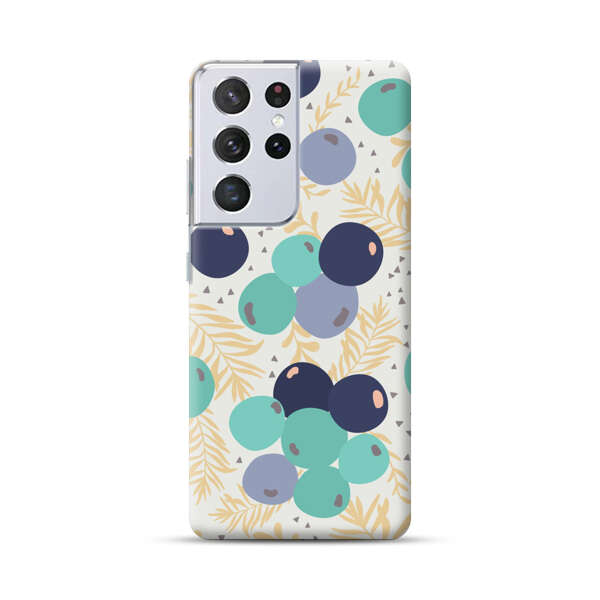 Abstract Berries Pattern Samsung Galaxy S21 Ultra 5G Hard Case