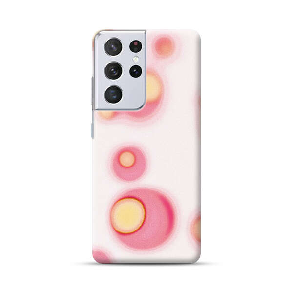 Abstract Pink and Yellow Blobs Samsung Galaxy S21 Ultra 5G Hard Case