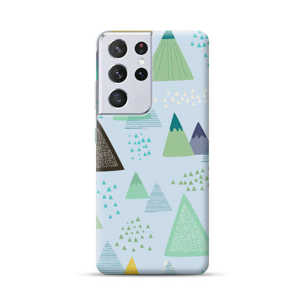 Colorful Abstract Mountain Pattern Samsung Galaxy S21 Ultra 5G Hard Case