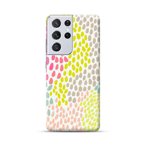Colorful Abstract Teardrop Pattern Samsung Galaxy S21 Ultra 5G Hard Case