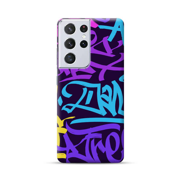 Colorful Graffiti Pattern Samsung Galaxy S21 Ultra 5G Hard Case
