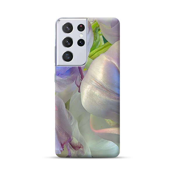 Delicate Pastel Flower Petals Close Up Samsung Galaxy S21 Ultra 5G Hard Case