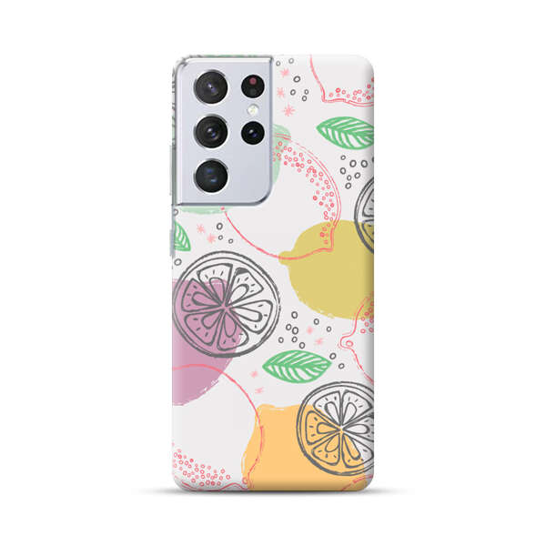 Lemon Colorful Abstract Pattern Samsung Galaxy S21 Ultra 5G Hard Case
