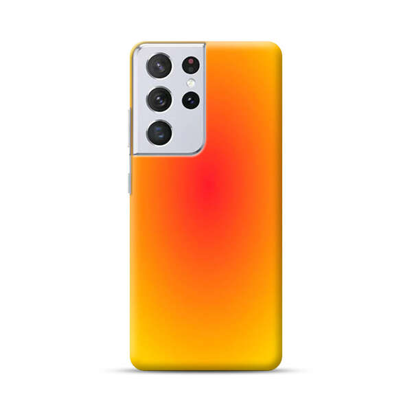 Vibrant Red Focal Point with Yellow Gradient Background Samsung Galaxy S21 Ultra 5G Hard Case