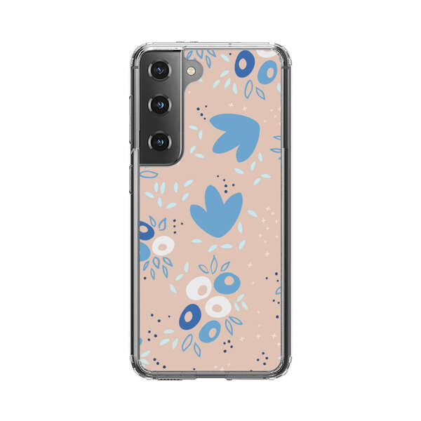 Blue Floral Pattern Samsung Galaxy S22 5G Case